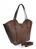 Isabella Rhea Geanta de umar  Monica piele naturala cioccolatiu