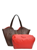 Isabella Rhea Geanta de umar  Monica piele naturala cioccolatiu