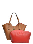 Isabella Rhea Geanta de umar  Monica piele naturala coniac