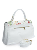 Isabella Rhea Geanta de mana  Nora piele naturala-Alb/floare multicolor