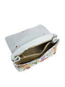 Isabella Rhea Geanta de mana  Nora piele naturala-Alb/floare multicolor