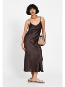 Rochie midi satin-effect Maro