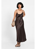 Rochie midi satin-effect Maro