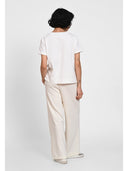 Pantaloni wide-leg Alb